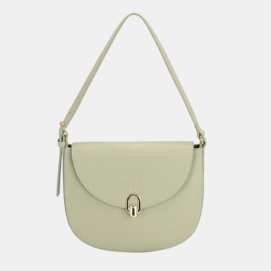 David Jones Metal Buckle Shoulder Bag-Bags-Trendsi-Greyish Green-One Size-[option4]-[option5]-[option6]-[option7]-[option8]-Shop-Boutique-Clothing-for-Women-Online