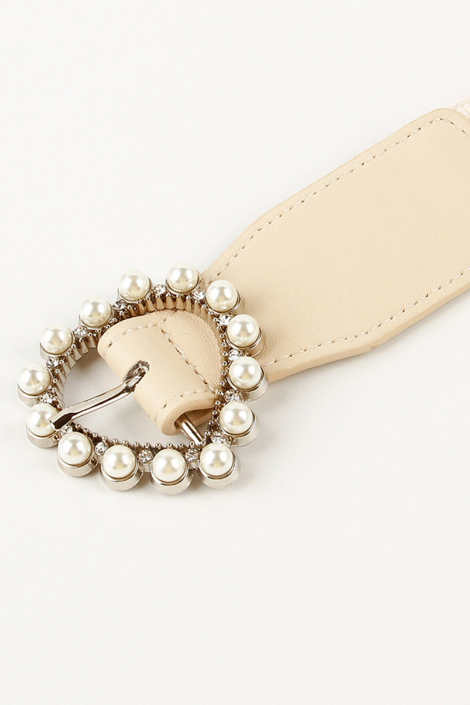 Pearl Heart Buckle Elastic Belt-Belts-Trendsi-[option4]-[option5]-[option6]-[option7]-[option8]-Shop-Boutique-Clothing-for-Women-Online