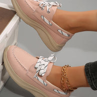 Lace Up Round Toe Sneakers-Sneakers-Trendsi-[option4]-[option5]-[option6]-[option7]-[option8]-Shop-Boutique-Clothing-for-Women-Online