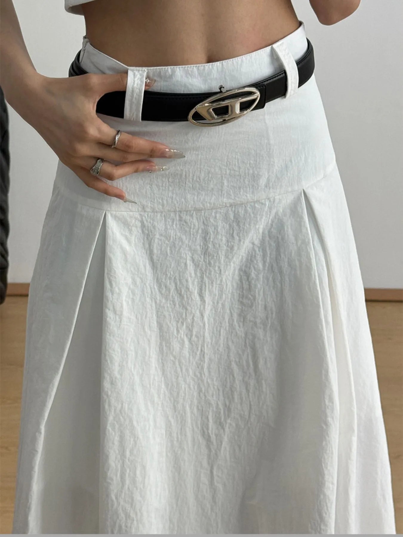 High Waist A-Line Maxi Skirt-Skirts-Trendsi-[option4]-[option5]-[option6]-[option7]-[option8]-Shop-Boutique-Clothing-for-Women-Online