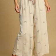 Umgee Full Size Lace Drawstring Embroidered Bow Wide Leg Pants Plus Size-pants-Trendsi-OATMEAL-S-[option4]-[option5]-[option6]-[option7]-[option8]-Shop-Boutique-Clothing-for-Women-Online