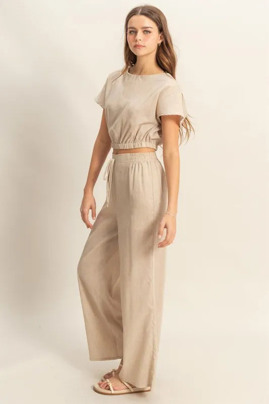 HYFVE Round Neck Short Sleeve Top and Pants Set-Sets-Trendsi-[option4]-[option5]-[option6]-[option7]-[option8]-Shop-Boutique-Clothing-for-Women-Online