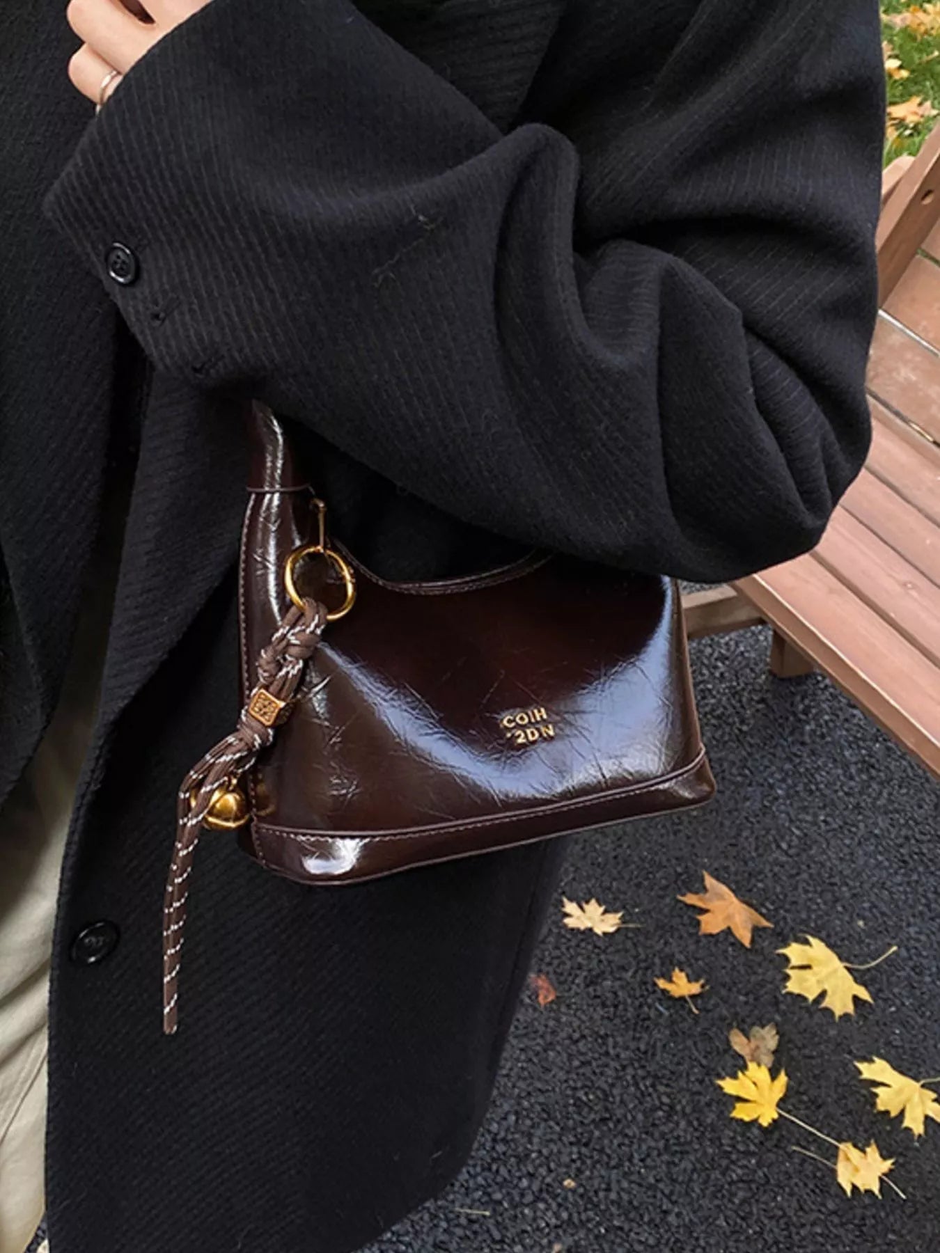 Leather Crossbody Bag with Charm-handbag-Trendsi-[option4]-[option5]-[option6]-[option7]-[option8]-Shop-Boutique-Clothing-for-Women-Online