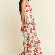 Davi & Dani Contrast Ring Lace Layered Ruffle Maxi Cami Dress-Dresses-Trendsi-[option4]-[option5]-[option6]-[option7]-[option8]-Shop-Boutique-Clothing-for-Women-Online