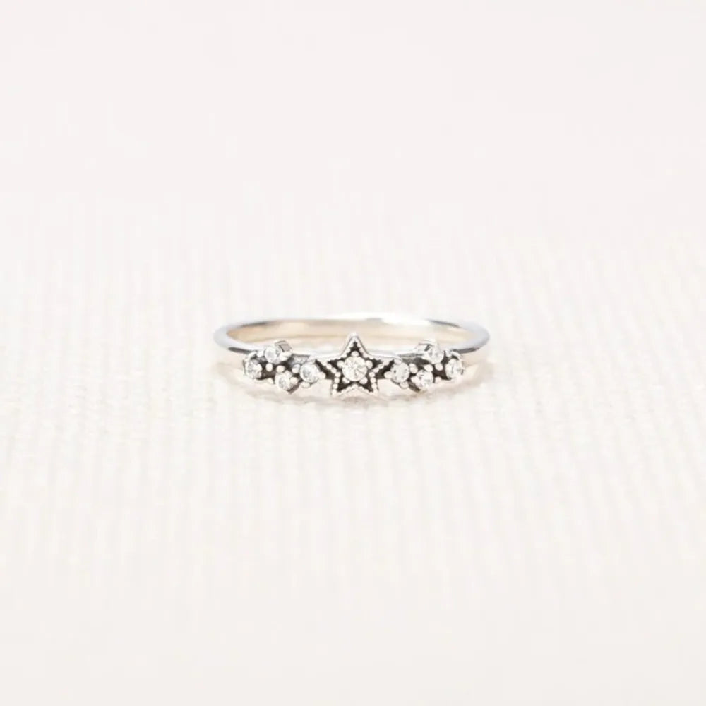 925 Sterling Silver Star Ring-RINGS-Trendsi-Silver-6-[option4]-[option5]-[option6]-[option7]-[option8]-Shop-Boutique-Clothing-for-Women-Online