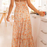 Tiered Halter Neck Printed Cami Dress-Dresses-Trendsi-[option4]-[option5]-[option6]-[option7]-[option8]-Shop-Boutique-Clothing-for-Women-Online