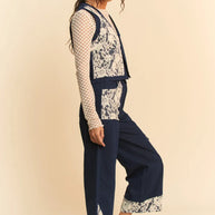 Davi & Dani Lace Applique Wide Leg Jeans-Jeans-Trendsi-[option4]-[option5]-[option6]-[option7]-[option8]-Shop-Boutique-Clothing-for-Women-Online