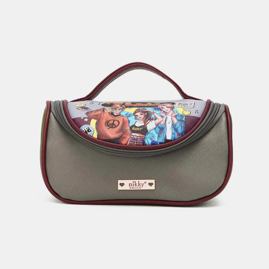 Nicole Lee USA Nikky Contrast Makeup Bag-Bags-Trendsi-Pop Generation-One Size-[option4]-[option5]-[option6]-[option7]-[option8]-Shop-Boutique-Clothing-for-Women-Online