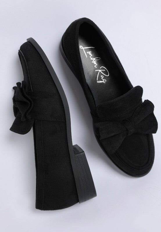 Havisham Bow Accent Heeled Loafers-Rag Company-[option4]-[option5]-[option6]-[option7]-[option8]-Shop-Boutique-Clothing-for-Women-Online