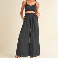 MABLE Smocked Bralette Crop Top and Wide Leg Pants Set-Trendsi-Black-S-[option4]-[option5]-[option6]-[option7]-[option8]-Shop-Boutique-Clothing-for-Women-Online