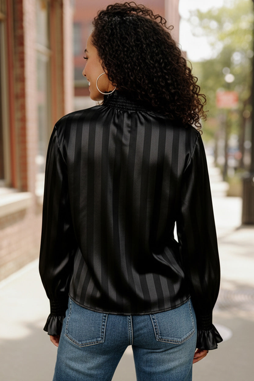 The Satin Scene High Neck Blouse-Haptics-[option4]-[option5]-[option6]-[option7]-[option8]-Shop-Boutique-Clothing-for-Women-Online