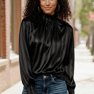 The Satin Scene High Neck Blouse-Haptics-[option4]-[option5]-[option6]-[option7]-[option8]-Shop-Boutique-Clothing-for-Women-Online