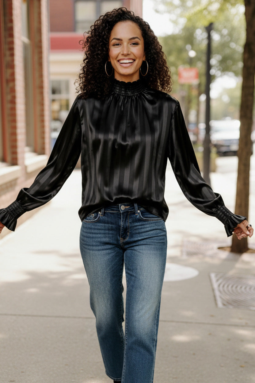 The Satin Scene High Neck Blouse-Haptics-[option4]-[option5]-[option6]-[option7]-[option8]-Shop-Boutique-Clothing-for-Women-Online