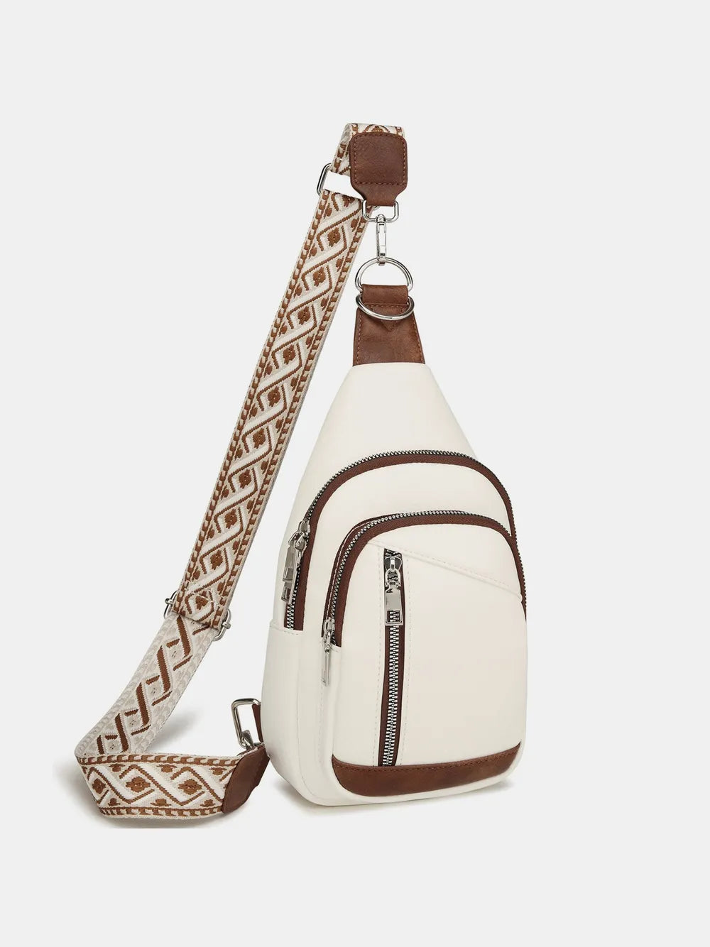 PU Leather Crossbody Bag with Two Detachable Strap-Bags-Trendsi-White-One Size-[option4]-[option5]-[option6]-[option7]-[option8]-Shop-Boutique-Clothing-for-Women-Online