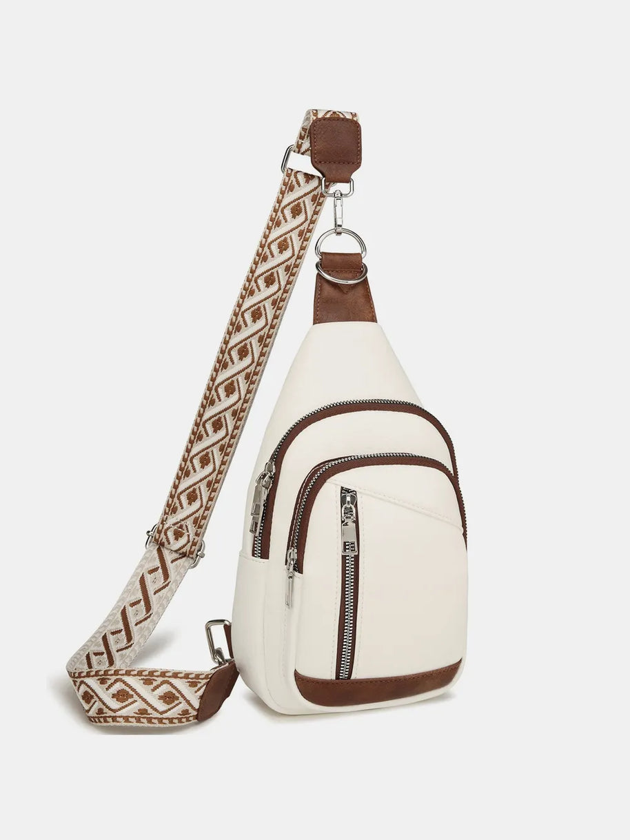 PU Leather Crossbody Bag with Two Detachable Strap-Bags-Trendsi-White-One Size-[option4]-[option5]-[option6]-[option7]-[option8]-Shop-Boutique-Clothing-for-Women-Online