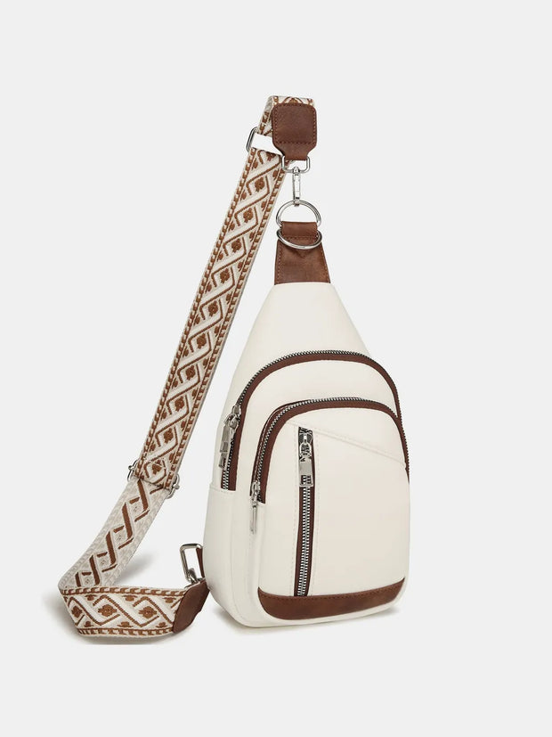PU Leather Crossbody Bag with Two Detachable Strap-Bags-Trendsi-White-One Size-[option4]-[option5]-[option6]-[option7]-[option8]-Shop-Boutique-Clothing-for-Women-Online