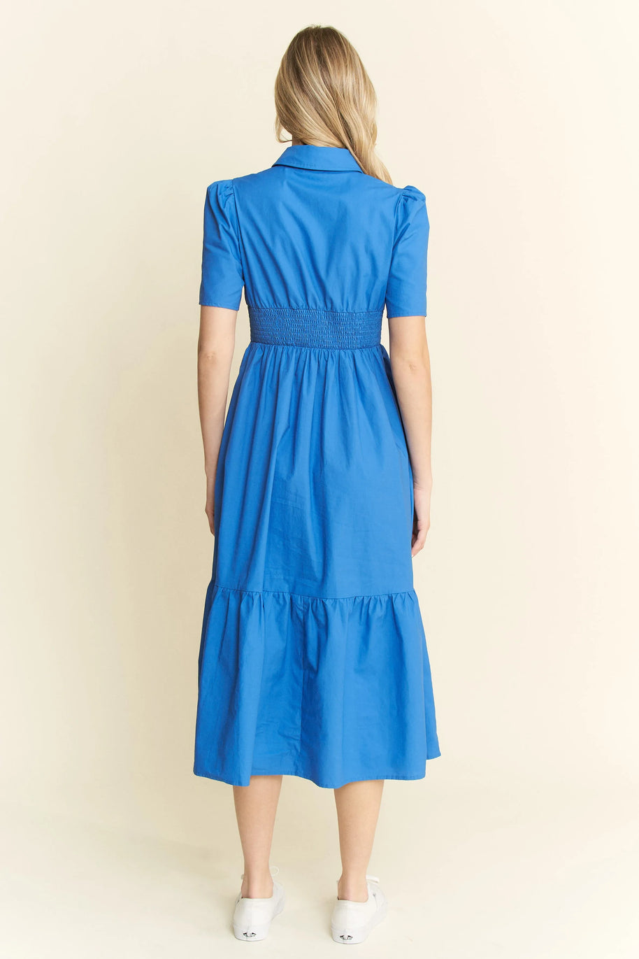 Jade By Jane Short Sleeve Button Down Midi Dress-Dresses-Trendsi-[option4]-[option5]-[option6]-[option7]-[option8]-Shop-Boutique-Clothing-for-Women-Online