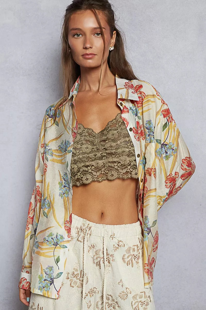 POL Floral Print Button Down Long Sleeve Shirt-Blouses-Trendsi-[option4]-[option5]-[option6]-[option7]-[option8]-Shop-Boutique-Clothing-for-Women-Online