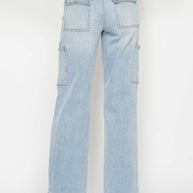 Judy Blue High Waist Light Wash Straight Cargo Jeans-Trendsi-[option4]-[option5]-[option6]-[option7]-[option8]-Shop-Boutique-Clothing-for-Women-Online
