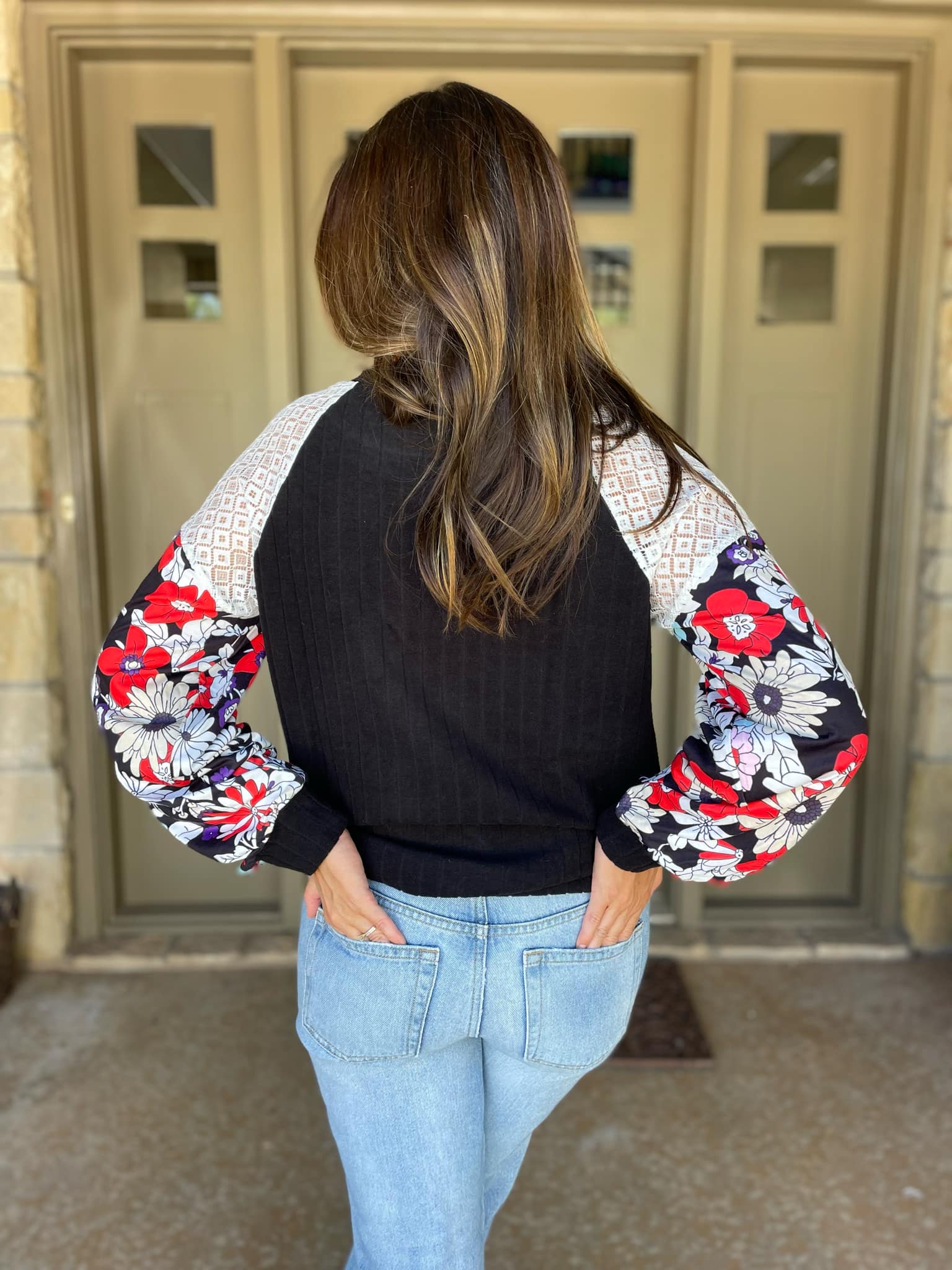 Aston Patchwork Blouse in Four Colors-Womens-Ave Shops-[option4]-[option5]-[option6]-[option7]-[option8]-Shop-Boutique-Clothing-for-Women-Online