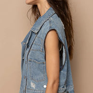 POL Cropped Denim Jacket with Functional Zipper Detail-jacket-Trendsi-[option4]-[option5]-[option6]-[option7]-[option8]-Shop-Boutique-Clothing-for-Women-Online