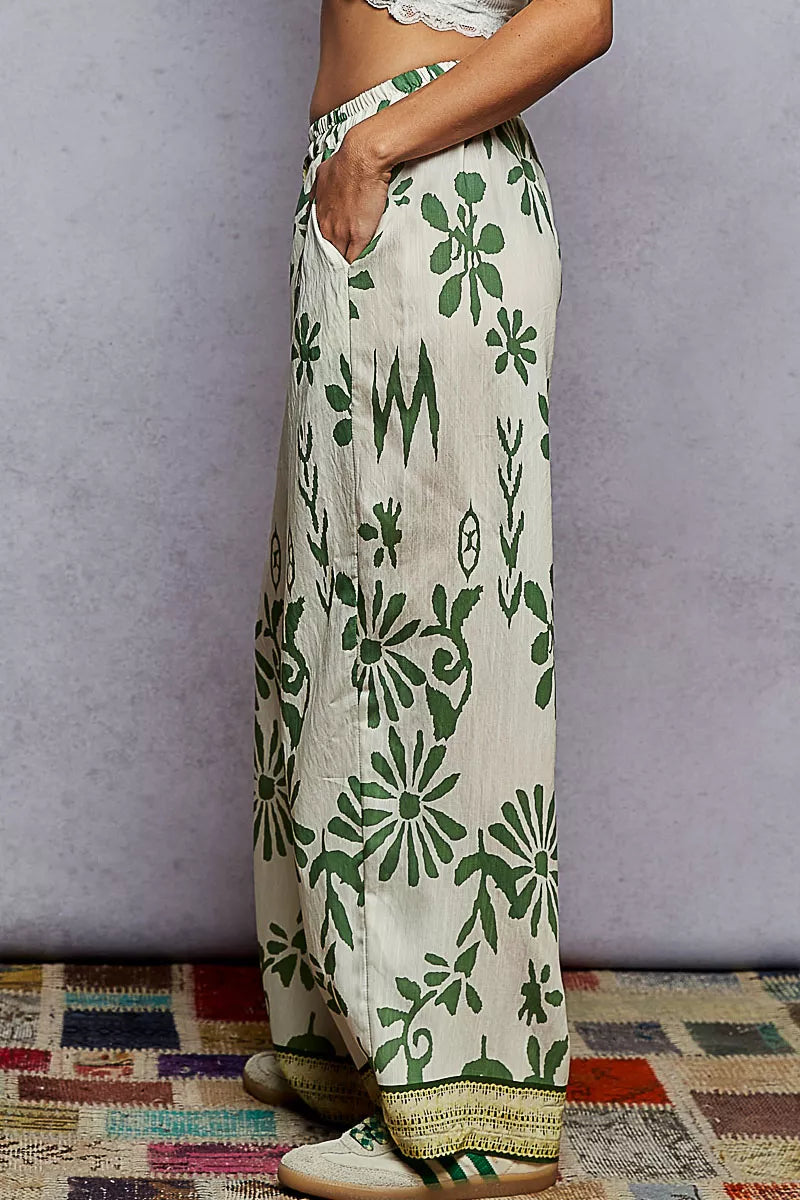 POL Floral Printed Woven Wide Leg Drawstring Pants-Pants-Trendsi-[option4]-[option5]-[option6]-[option7]-[option8]-Shop-Boutique-Clothing-for-Women-Online