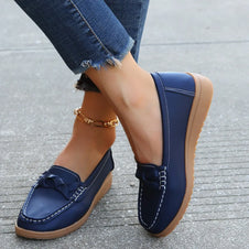 Weave Wedge Heeled Loafers-Shoes-Trendsi-Dark Blue-35(US4)-[option4]-[option5]-[option6]-[option7]-[option8]-Shop-Boutique-Clothing-for-Women-Online