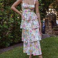 Floral Layered Ruffle Dress-Dresses-Trendsi-[option4]-[option5]-[option6]-[option7]-[option8]-Shop-Boutique-Clothing-for-Women-Online