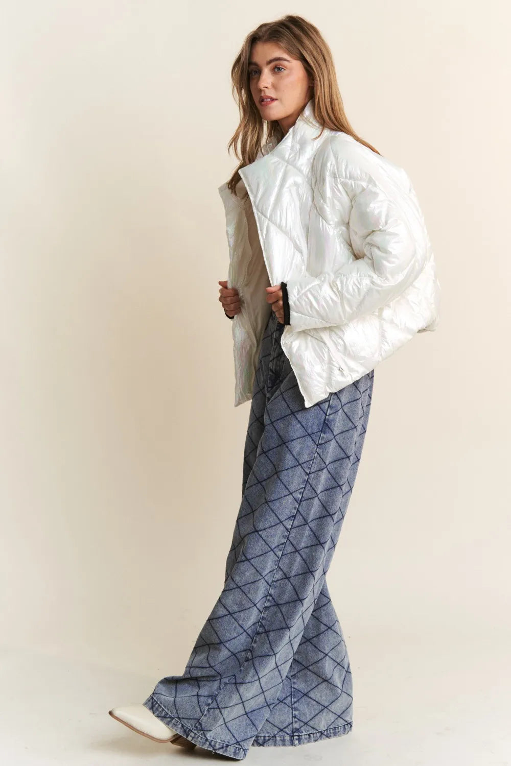 J.NNA Quilted Mock Neck Puffer Jacket-Coats & Jackets-Trendsi-[option4]-[option5]-[option6]-[option7]-[option8]-Shop-Boutique-Clothing-for-Women-Online