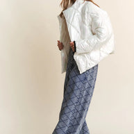 J.NNA Quilted Mock Neck Puffer Jacket-Coats & Jackets-Trendsi-[option4]-[option5]-[option6]-[option7]-[option8]-Shop-Boutique-Clothing-for-Women-Online