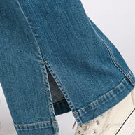 Mittoshop Medium Wash Seam Detail Wide Leg Denim Jeans-Jeans-Trendsi-[option4]-[option5]-[option6]-[option7]-[option8]-Shop-Boutique-Clothing-for-Women-Online
