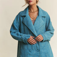 J.NNA Tweed Double-Breasted Long Sleeve Coat-Coats-Trendsi-Emerald Sea-S-[option4]-[option5]-[option6]-[option7]-[option8]-Shop-Boutique-Clothing-for-Women-Online