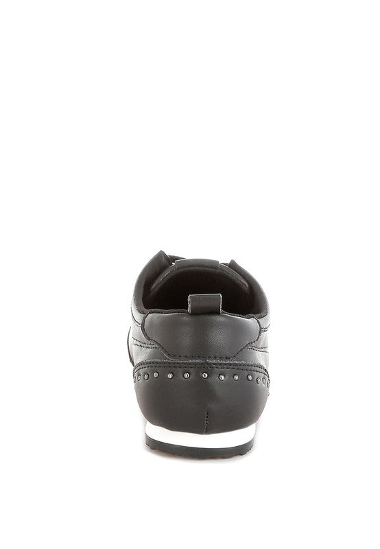 Odaya Studded Real Soft Leather Sneakers-Rag Company-[option4]-[option5]-[option6]-[option7]-[option8]-Shop-Boutique-Clothing-for-Women-Online