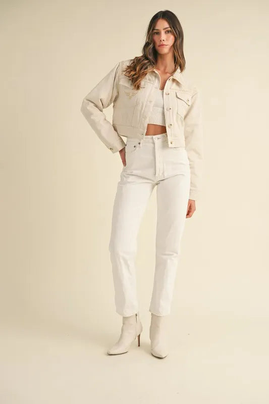 MABLE Embroidered Quilted Cropped Jacket-Coats & Jackets-Trendsi-[option4]-[option5]-[option6]-[option7]-[option8]-Shop-Boutique-Clothing-for-Women-Online