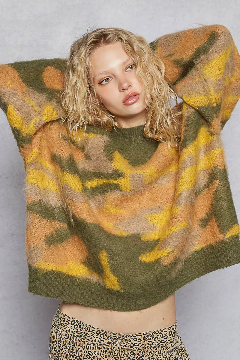 POL Mock Neck Abstract Colorblock Pattern Sweater-Sweaters-Trendsi-[option4]-[option5]-[option6]-[option7]-[option8]-Shop-Boutique-Clothing-for-Women-Online