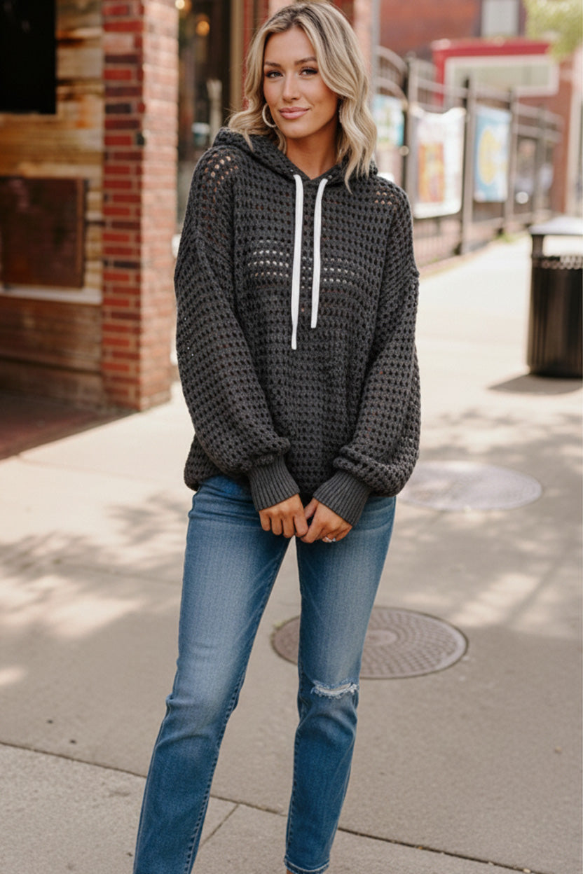 The Snug Edit Fish Net Hoodie-Haptics-[option4]-[option5]-[option6]-[option7]-[option8]-Shop-Boutique-Clothing-for-Women-Online