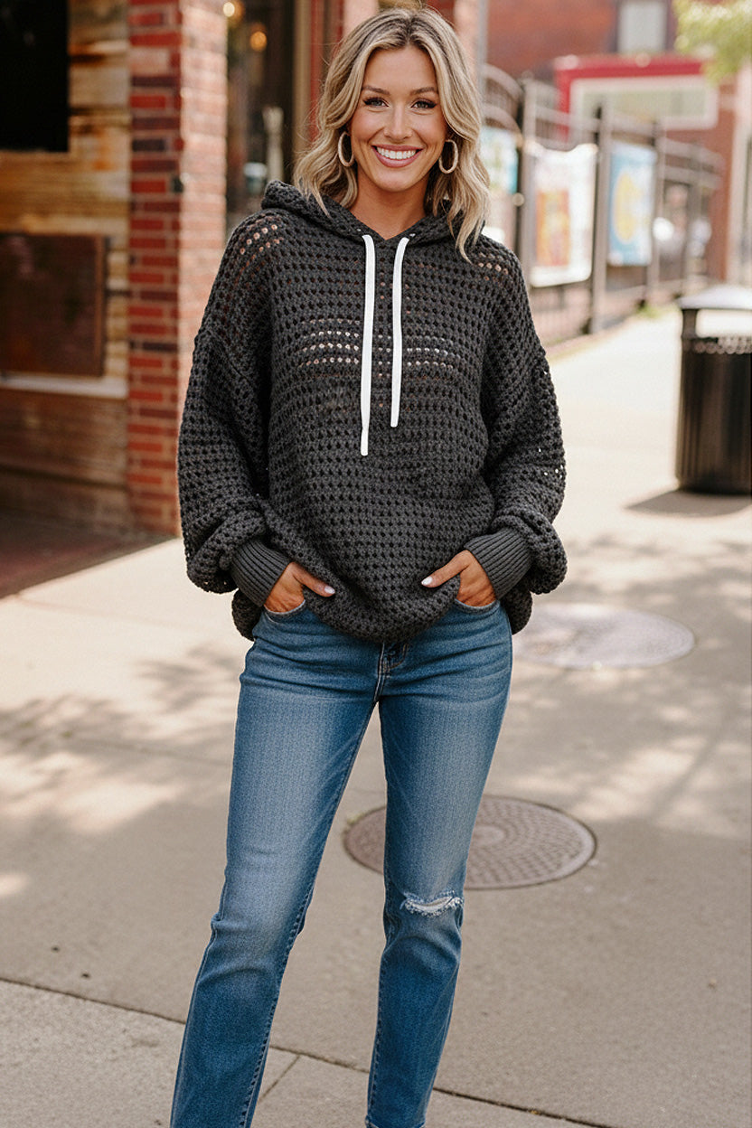The Snug Edit Fish Net Hoodie-Haptics-[option4]-[option5]-[option6]-[option7]-[option8]-Shop-Boutique-Clothing-for-Women-Online