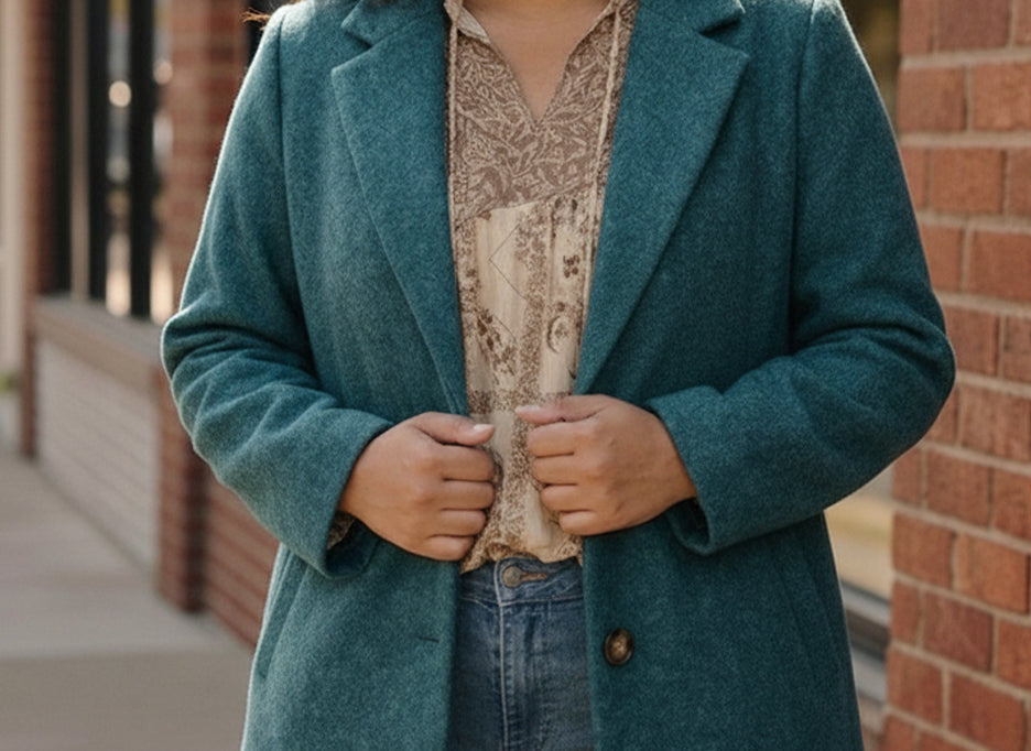 Frosted Teal Dream Coat-First Love-[option4]-[option5]-[option6]-[option7]-[option8]-Shop-Boutique-Clothing-for-Women-Online