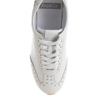 Odaya Studded Real Soft Leather Sneakers-Rag Company-[option4]-[option5]-[option6]-[option7]-[option8]-Shop-Boutique-Clothing-for-Women-Online