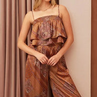 Mittoshop Paisley Patchwork Print Satin Ruffle Crop Cami-Trendsi-HAZELNUT-S-[option4]-[option5]-[option6]-[option7]-[option8]-Shop-Boutique-Clothing-for-Women-Online