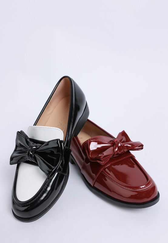 Araminta Classic Chunky Bow Loafers-Rag Company-[option4]-[option5]-[option6]-[option7]-[option8]-Shop-Boutique-Clothing-for-Women-Online