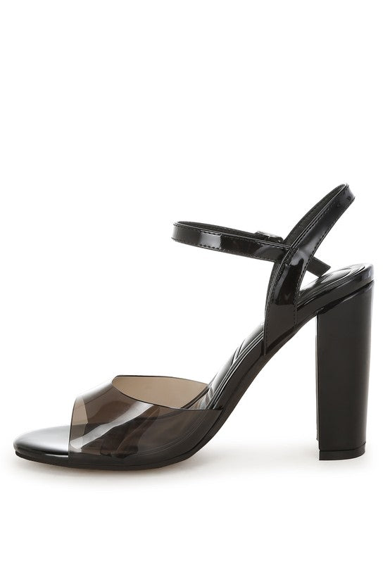 Kessel Tinted Clear Strap Block Heel Sandals-Rag Company-[option4]-[option5]-[option6]-[option7]-[option8]-Shop-Boutique-Clothing-for-Women-Online