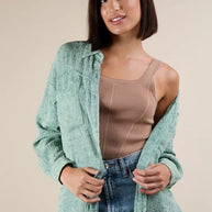VERY J Mineral Washed Gauze Button Down Shirt-Womens Outerwear/Shacket-Trendsi-[option4]-[option5]-[option6]-[option7]-[option8]-Shop-Boutique-Clothing-for-Women-Online
