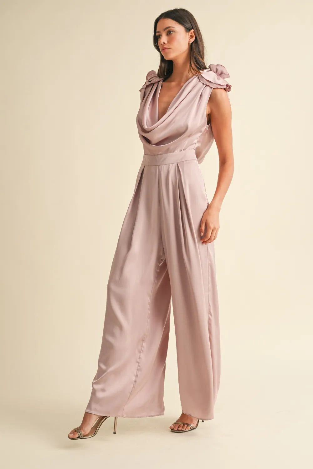 MABLE 3D Floral Applique Deep Cowl Neck Jumpsuit-Jumpsuits & Rompers-Trendsi-[option4]-[option5]-[option6]-[option7]-[option8]-Shop-Boutique-Clothing-for-Women-Online