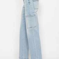 Judy Blue High Waist Light Wash Straight Cargo Jeans-Trendsi-[option4]-[option5]-[option6]-[option7]-[option8]-Shop-Boutique-Clothing-for-Women-Online