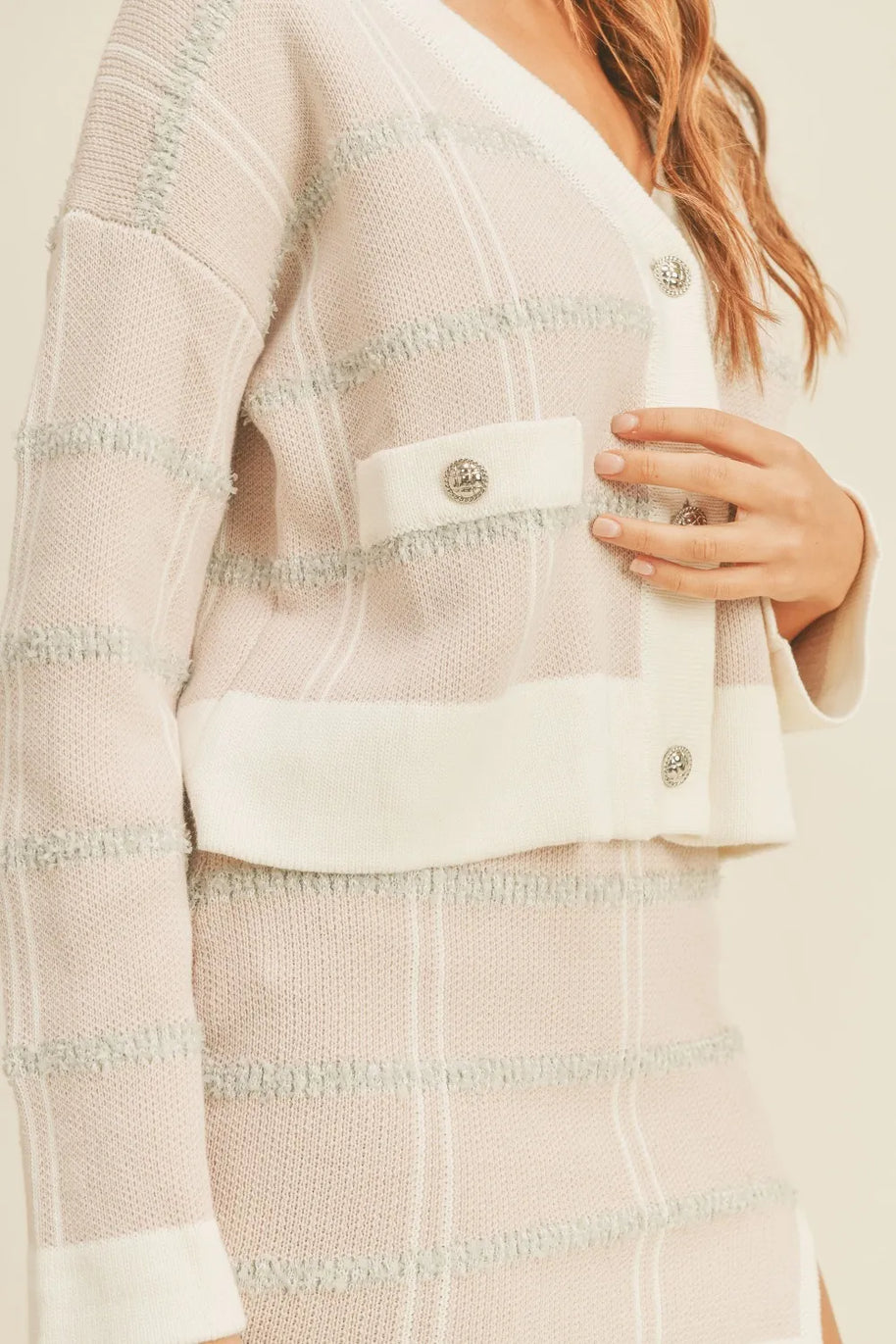 MABLE Plaid Button Down Sweater Cardigan and Mini Skirt Set-Pants-Trendsi-[option4]-[option5]-[option6]-[option7]-[option8]-Shop-Boutique-Clothing-for-Women-Online