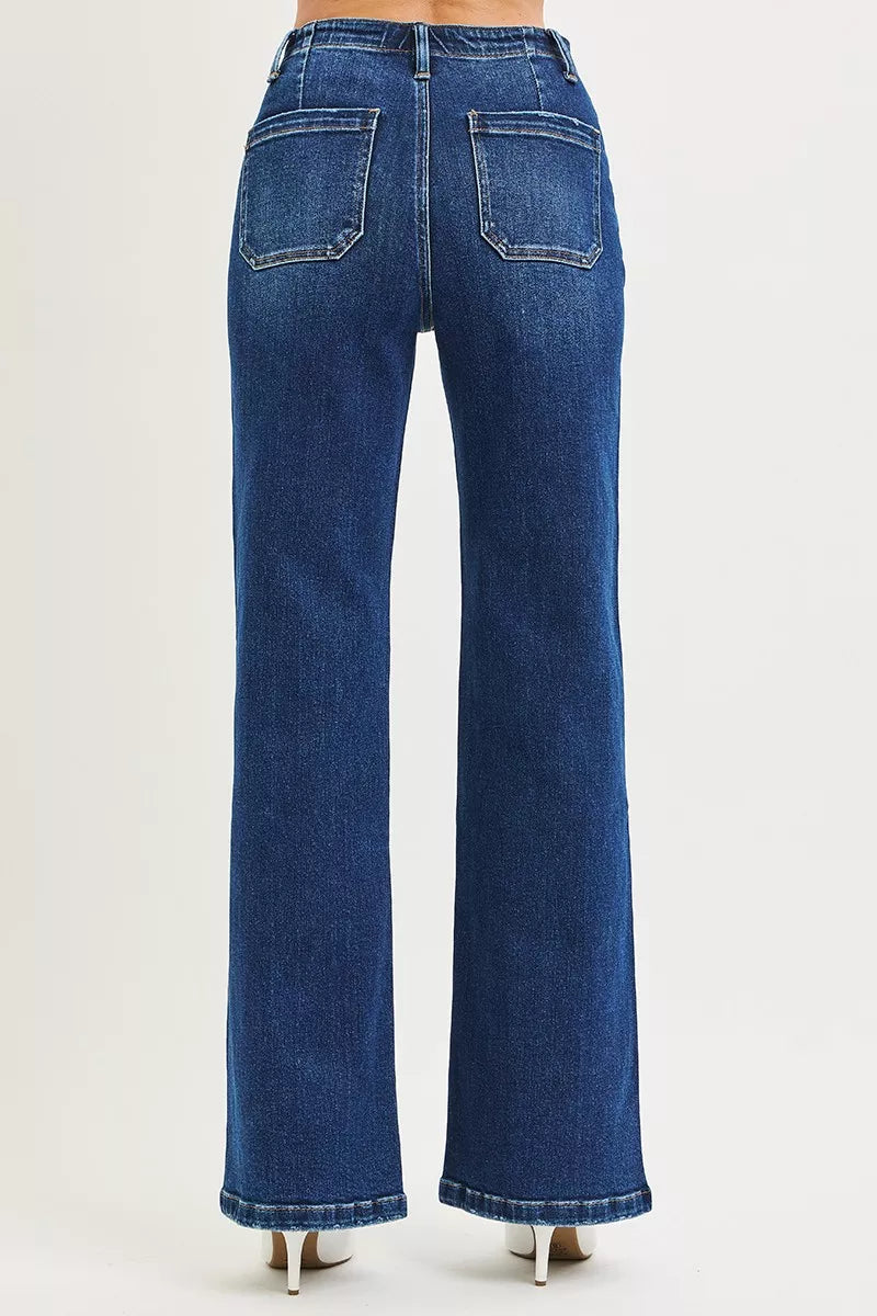 RISEN Full Size High Rise Wide Leg Jeans with Front Tie Detail Plus Size-Jeans-Trendsi-[option4]-[option5]-[option6]-[option7]-[option8]-Shop-Boutique-Clothing-for-Women-Online