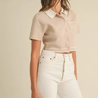 MABLE Button Down Contrast Collared Knit Cardigan-Cardigan-Trendsi-[option4]-[option5]-[option6]-[option7]-[option8]-Shop-Boutique-Clothing-for-Women-Online