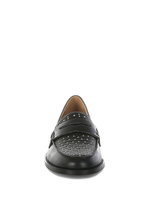 Raisa Stud Embellished Penny Loafers-Rag Company-[option4]-[option5]-[option6]-[option7]-[option8]-Shop-Boutique-Clothing-for-Women-Online