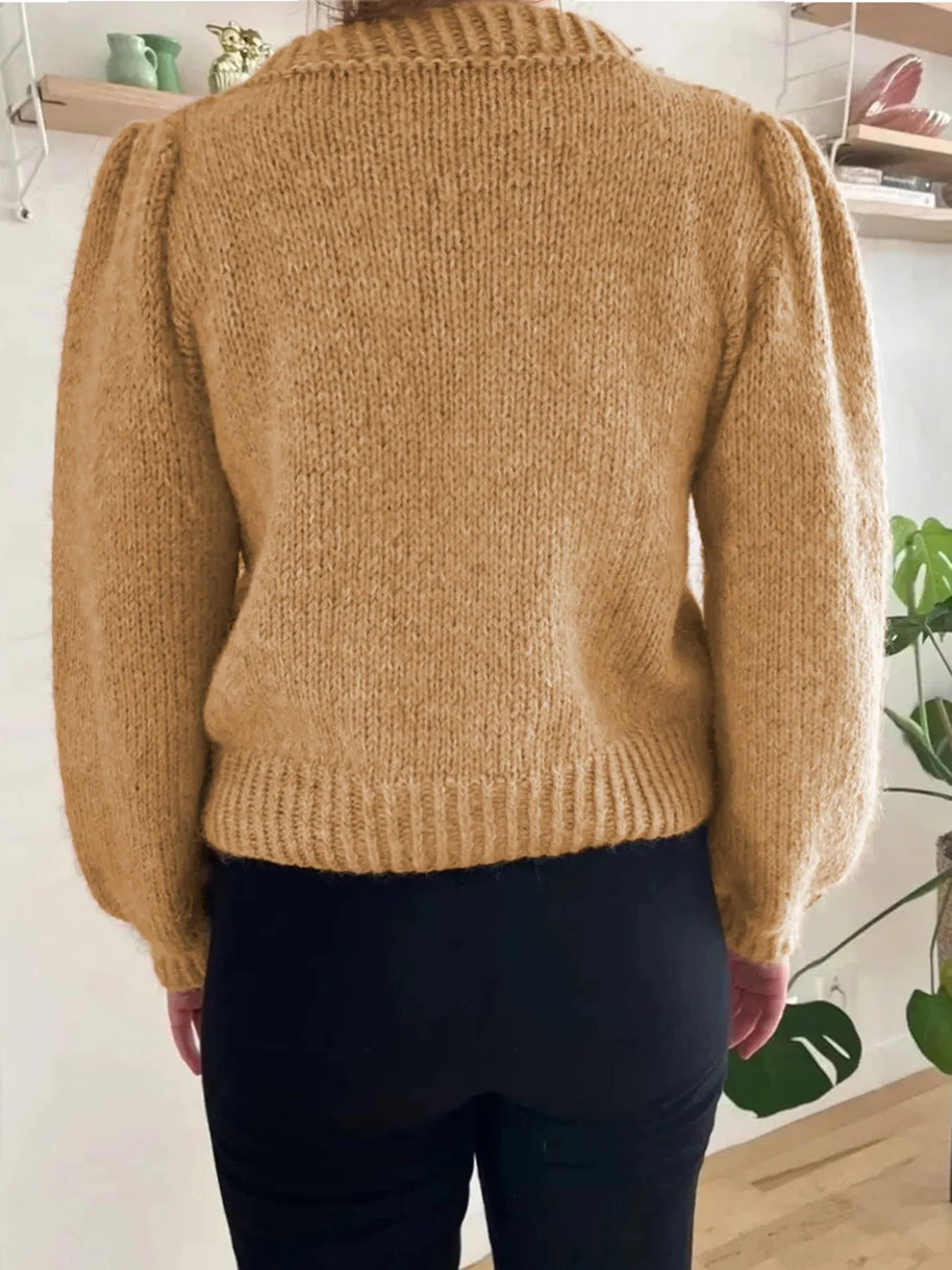 Textured Knit Round Neck Long Sleeve Sweater-Womens Sweater-Trendsi-[option4]-[option5]-[option6]-[option7]-[option8]-Shop-Boutique-Clothing-for-Women-Online
